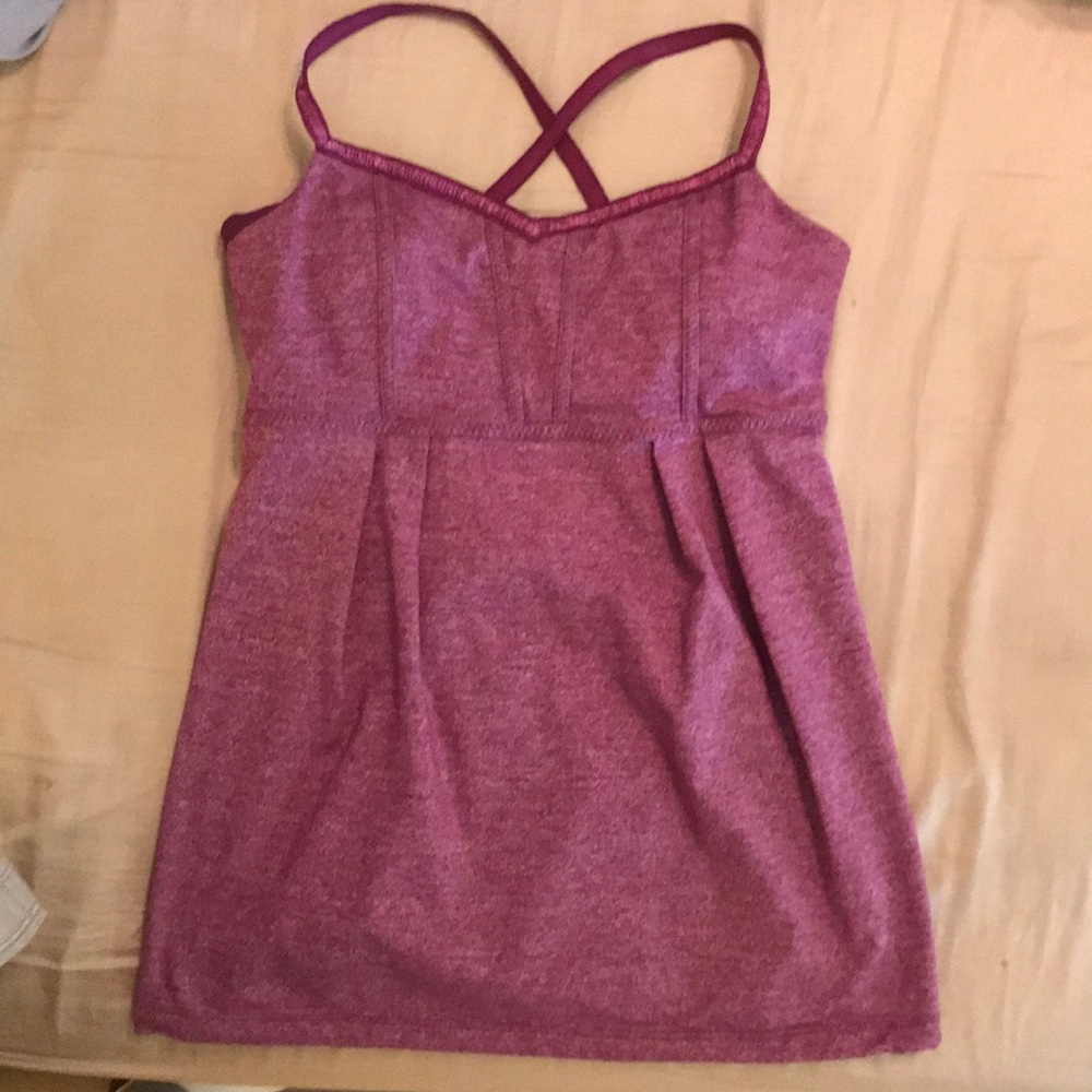 Lululemon magenta cross back tank